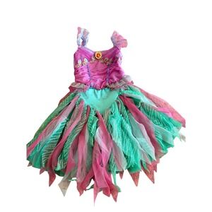 Disney Store Ariel The Little Mermaid Costume Dress Purple Teal Girls Size 5/6